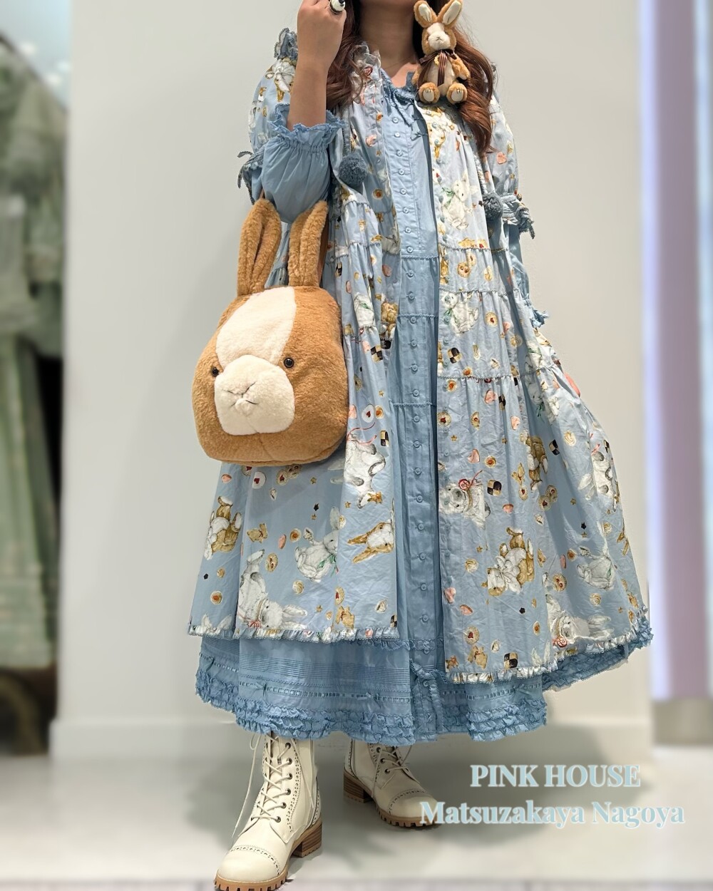 クッキーラビッツプリントミディワンピース*〜 | ピンクハウス