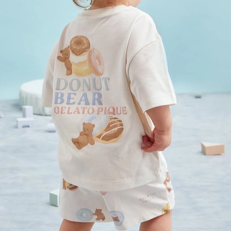 gelato pique】親子おそろい！ ドーナツベア柄&ブロックBDシリーズ