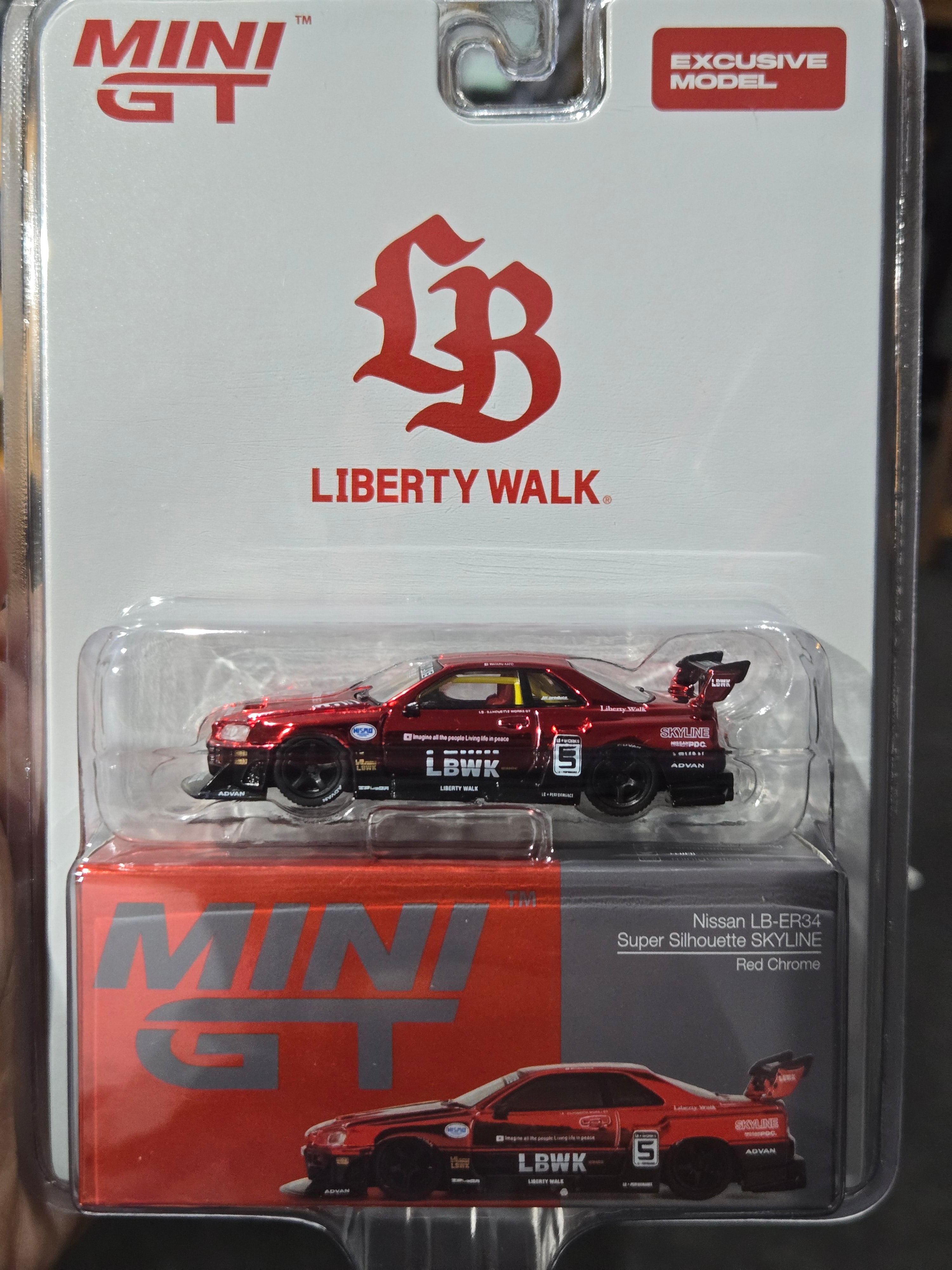 Brazil Exclusive Mini GT 1:64 Nissan LB-ER34 Super Silhouette