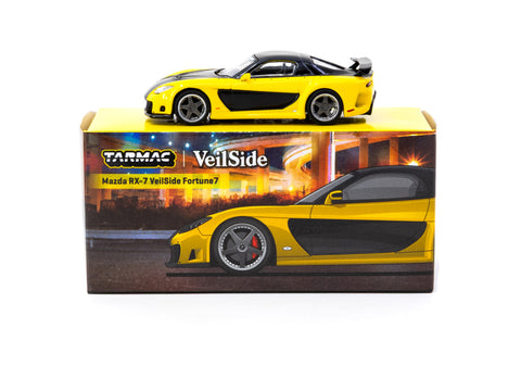 Tarmac Works 1:64 Mazda RX-7 VeilSide Fortune7- Yellow – DiecastTalk