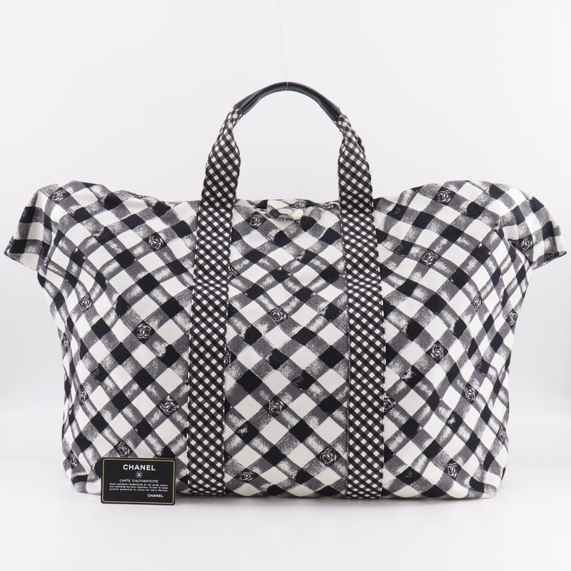 CHANEL】シャネル ギンガムチェックトート ボストンバッグ クルーズ