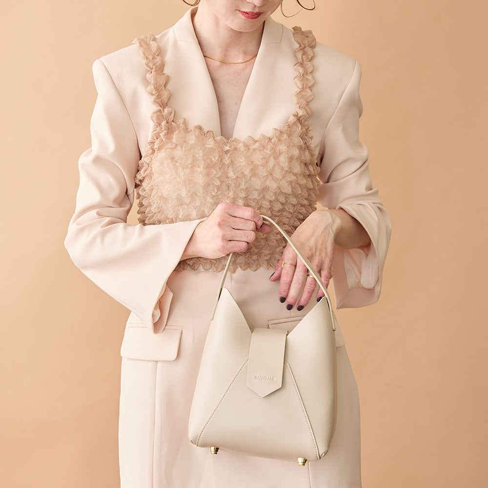 HASHIBAMI【Ha-1809-909 フェズ ワンハンドルバッグ】ベージュ