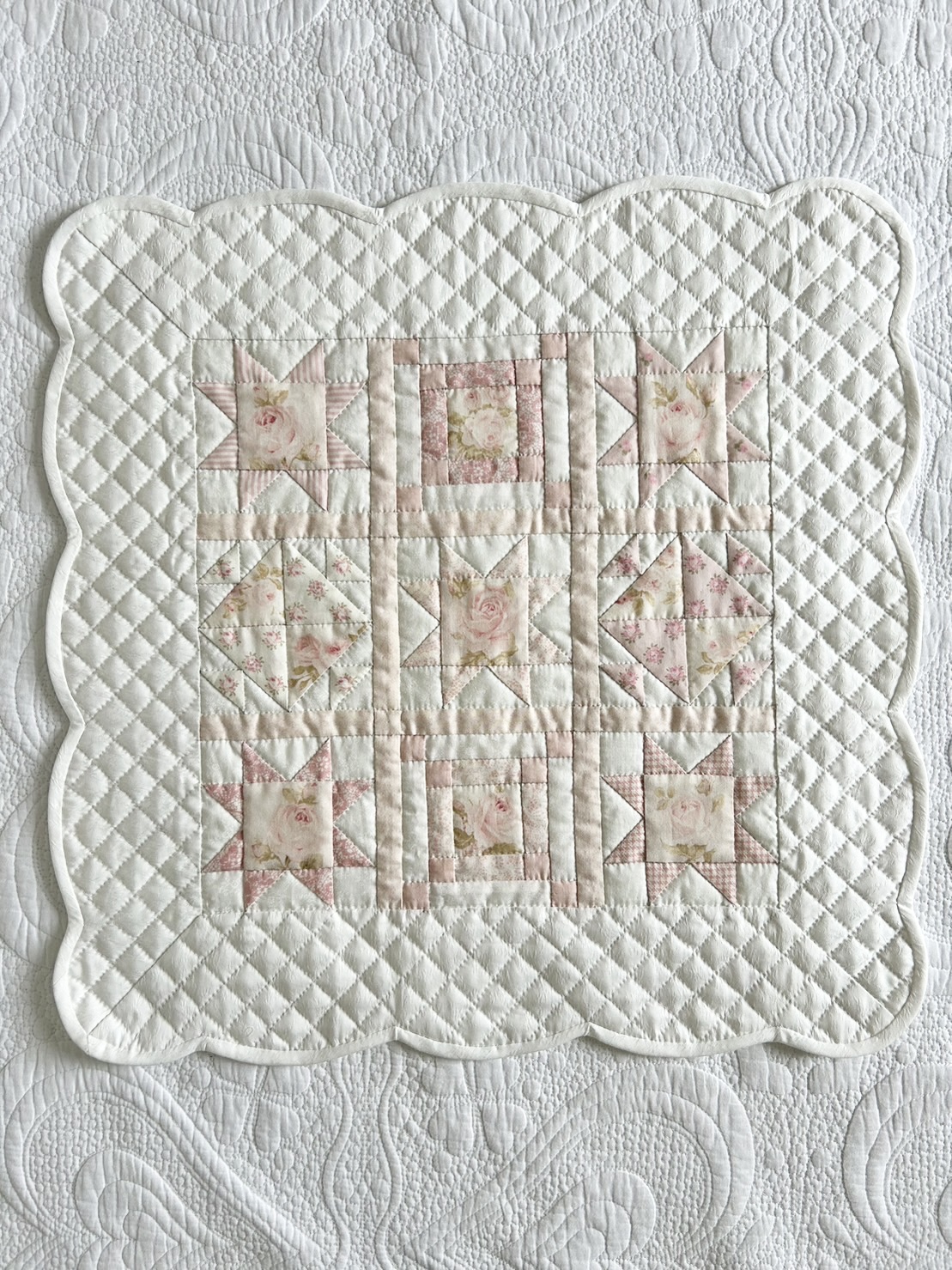 ミニサンプラーキルトのタペストリーが出来ました♪ | フラワー