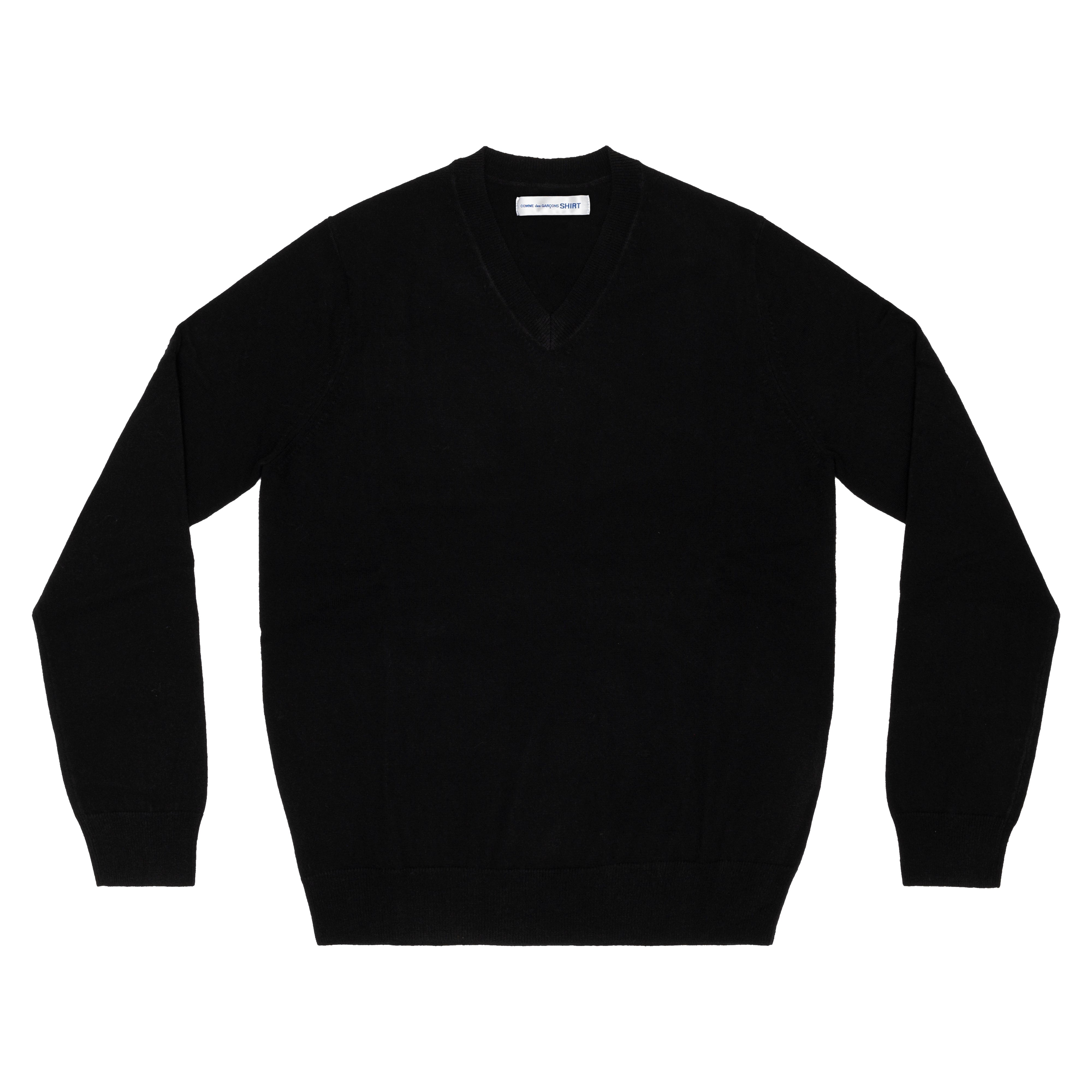 CDG SHIRT FOREVER: V-Neck Pullover (BLACK) | DSMG E-SHOP