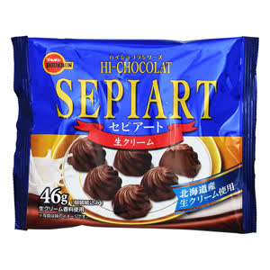 食品 お菓子 チョコ | ブルボン ハイショコラ セピアート 生クリーム 袋46g