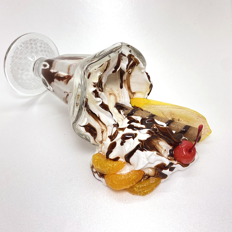すがもり工房WebShop / 倒れたパフェ 食品模型 食品サンプル