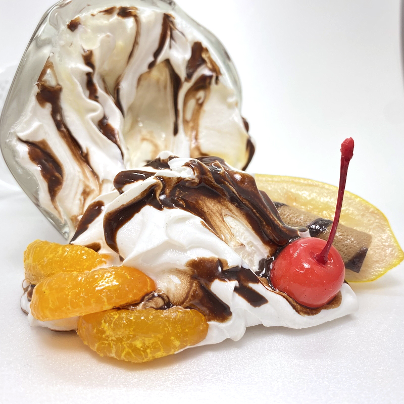 すがもり工房WebShop / 倒れたパフェ 食品模型 食品サンプル