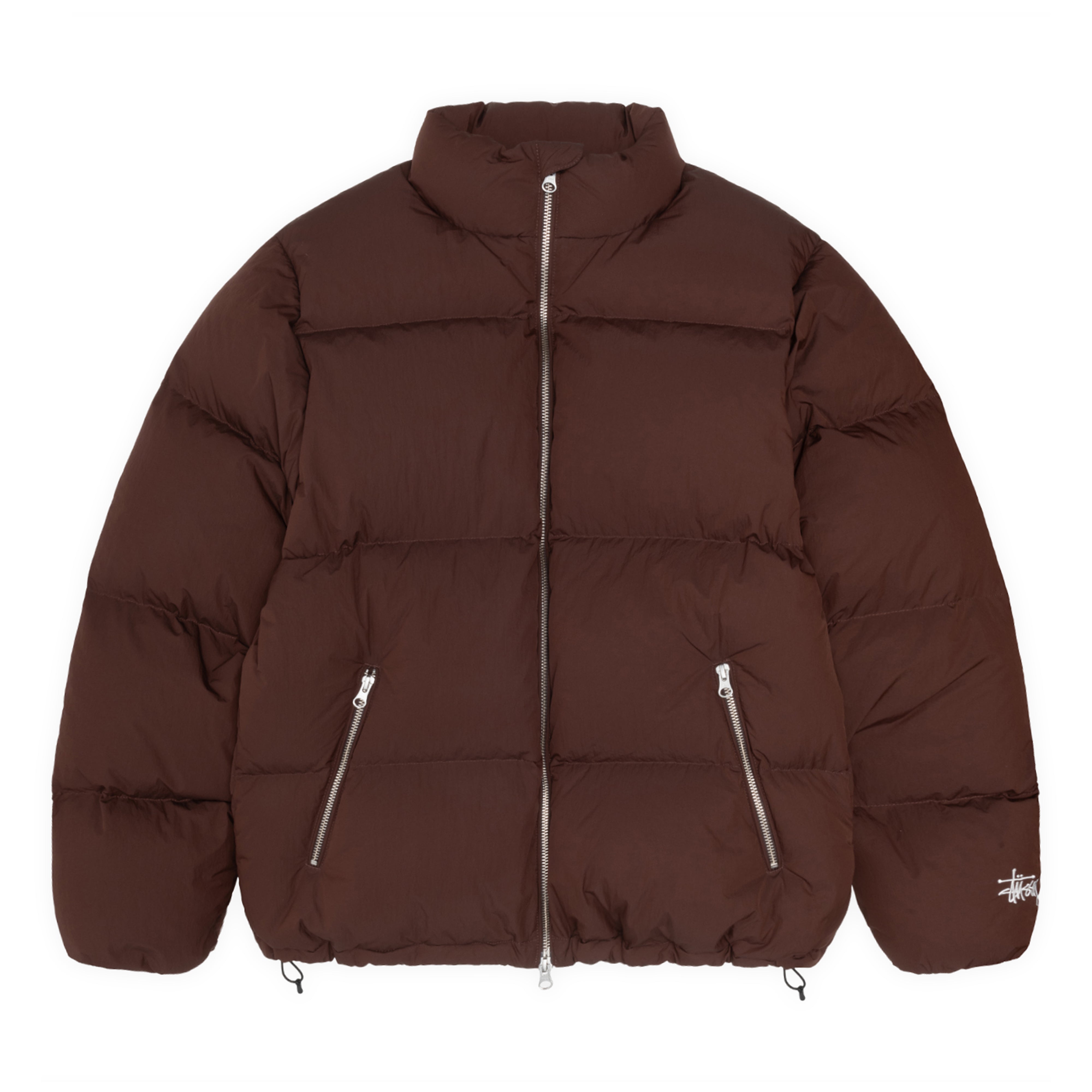 Stüssy: Men's Nylon Down Puffer (Brown) | DSMNY E-SHOP