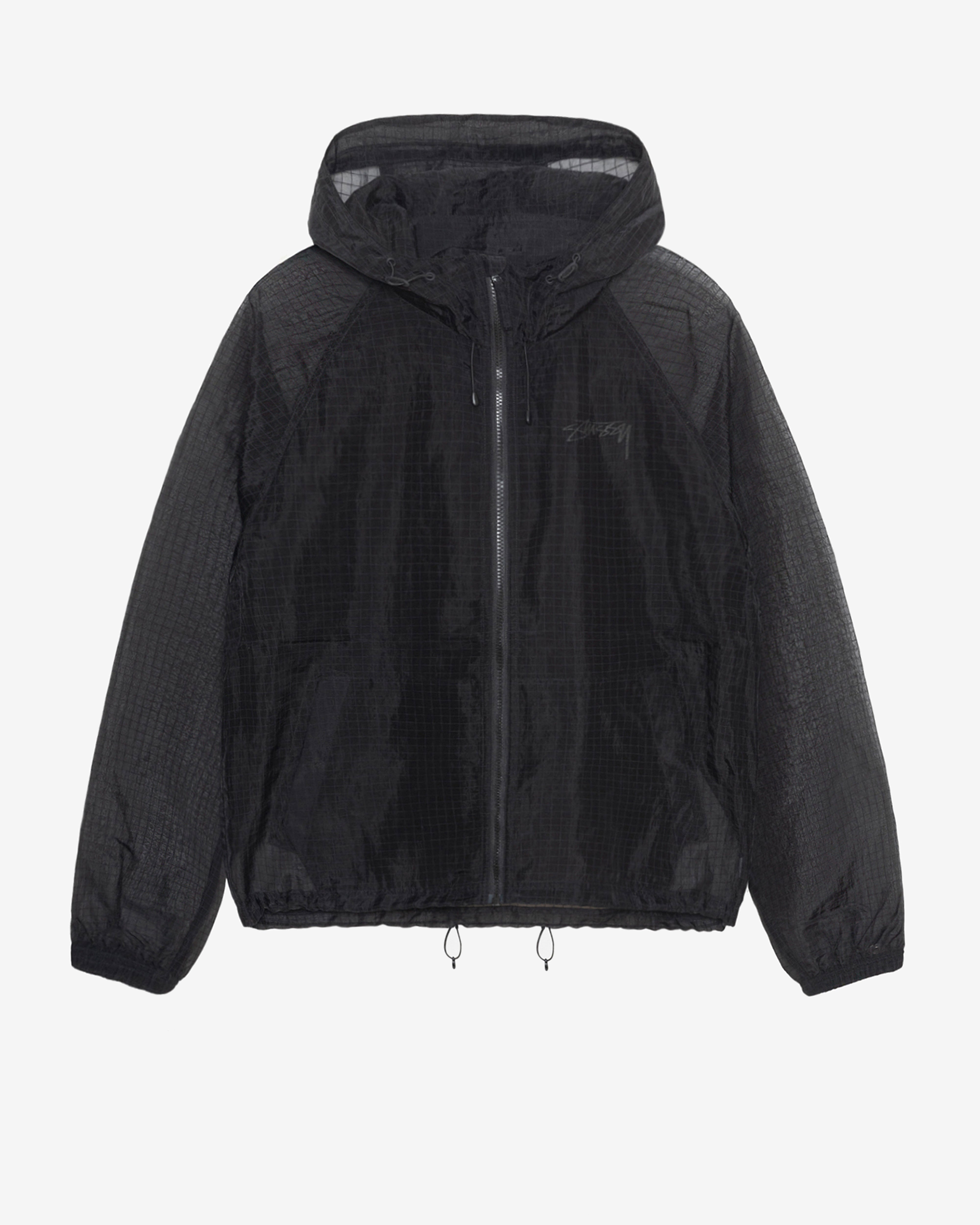 Stüssy: Men's Beach Shell Transparent Ripstop (Black) | DSMNY E-SHOP