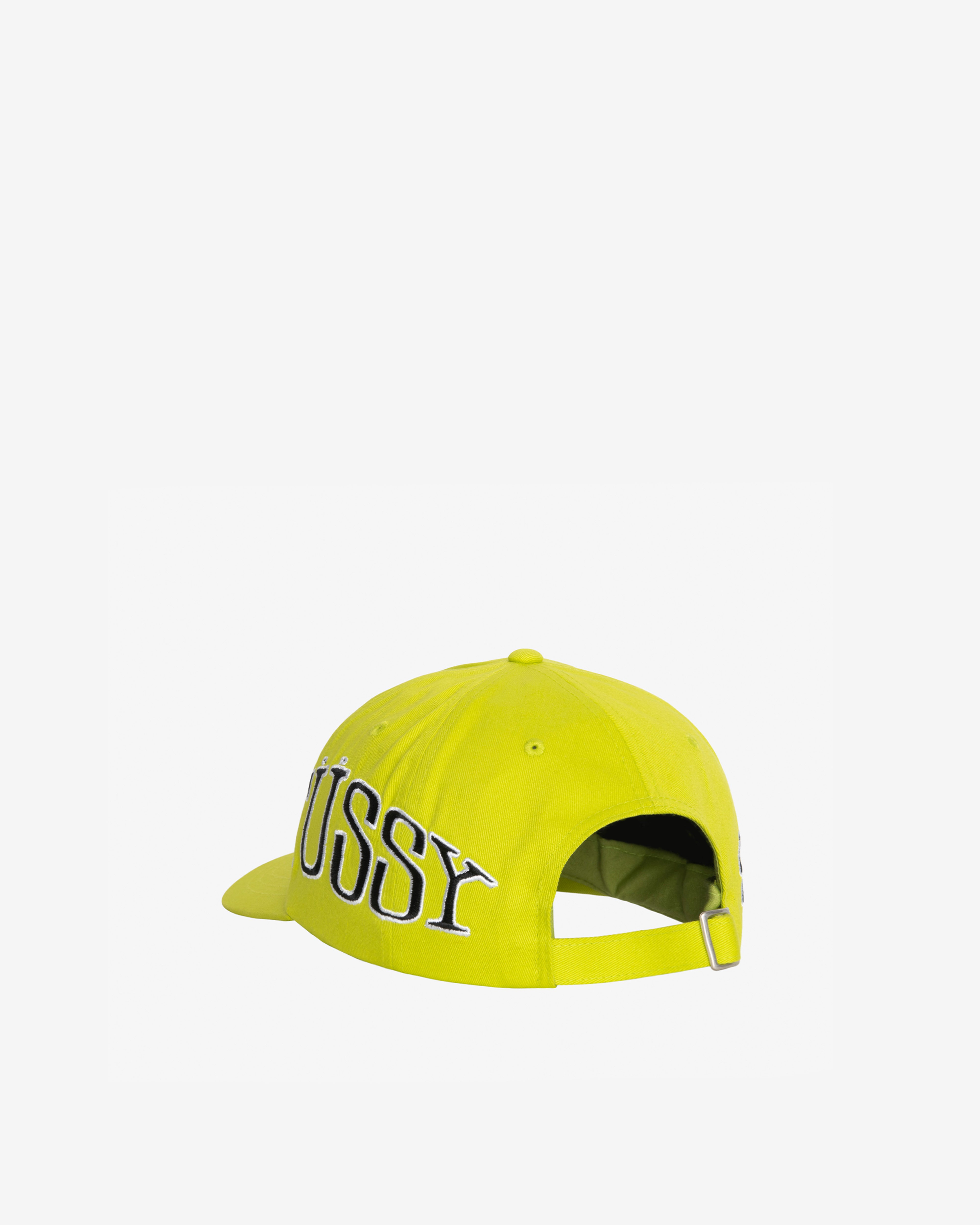 Stüssy: Men's Arc Low Pro Strapback Cap (Lime) | DSMNY E-SHOP