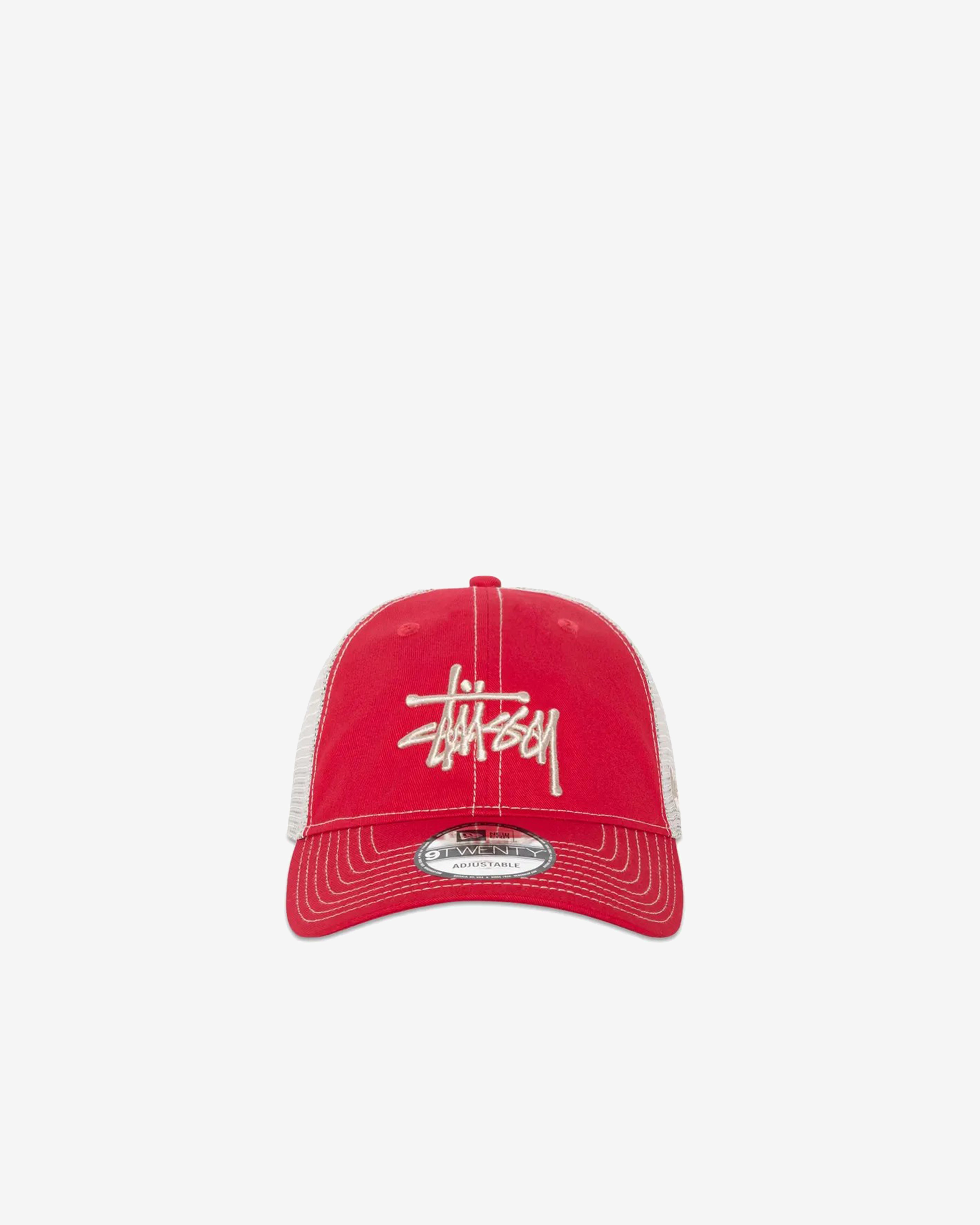 Stüssy: New Era 9Twenty Basic Trucker Cap (Red) | DSMNY E-SHOP
