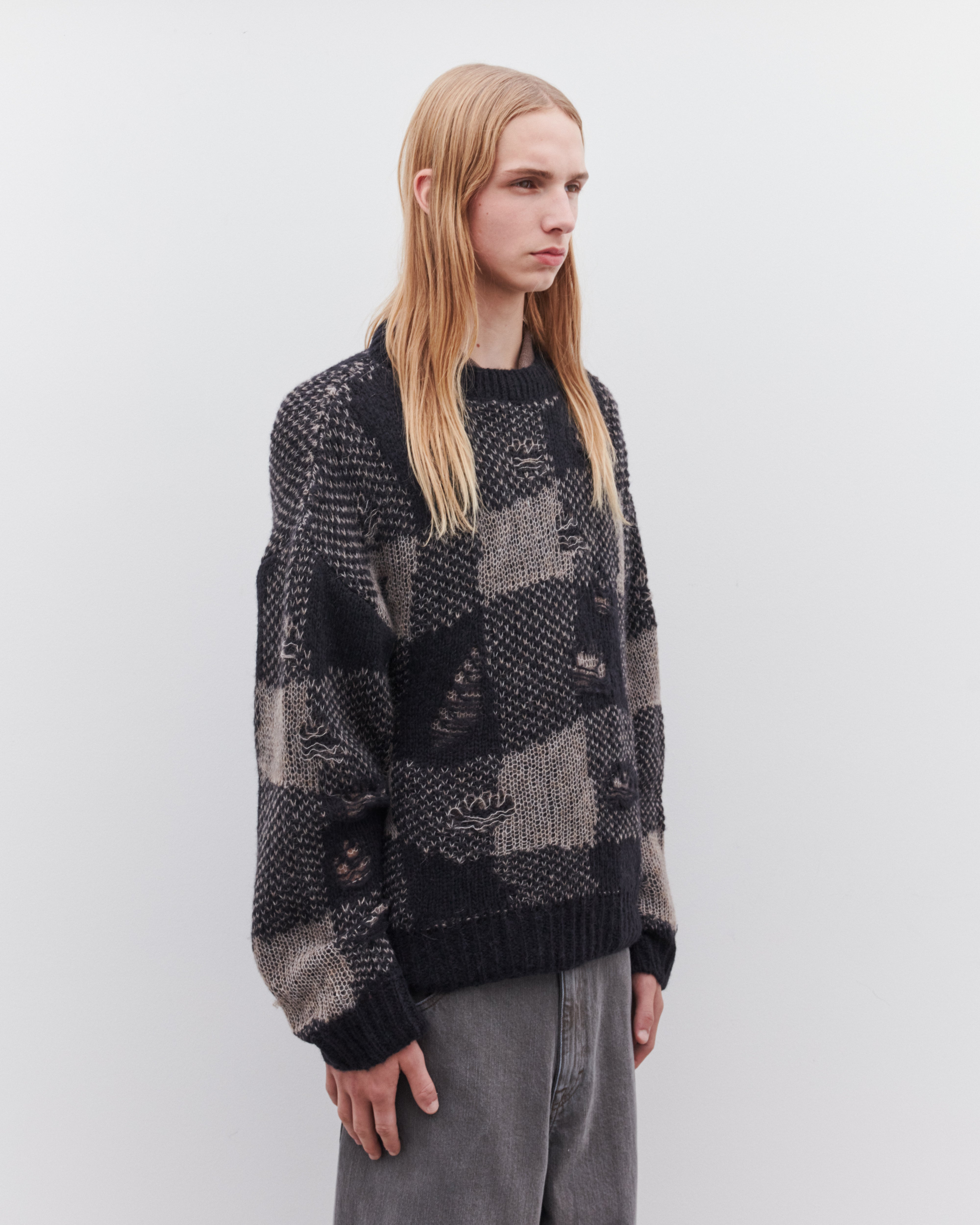 OUR LEGACY アワーレガシー SONAR ROUNDNECK チェックラウンド クルー