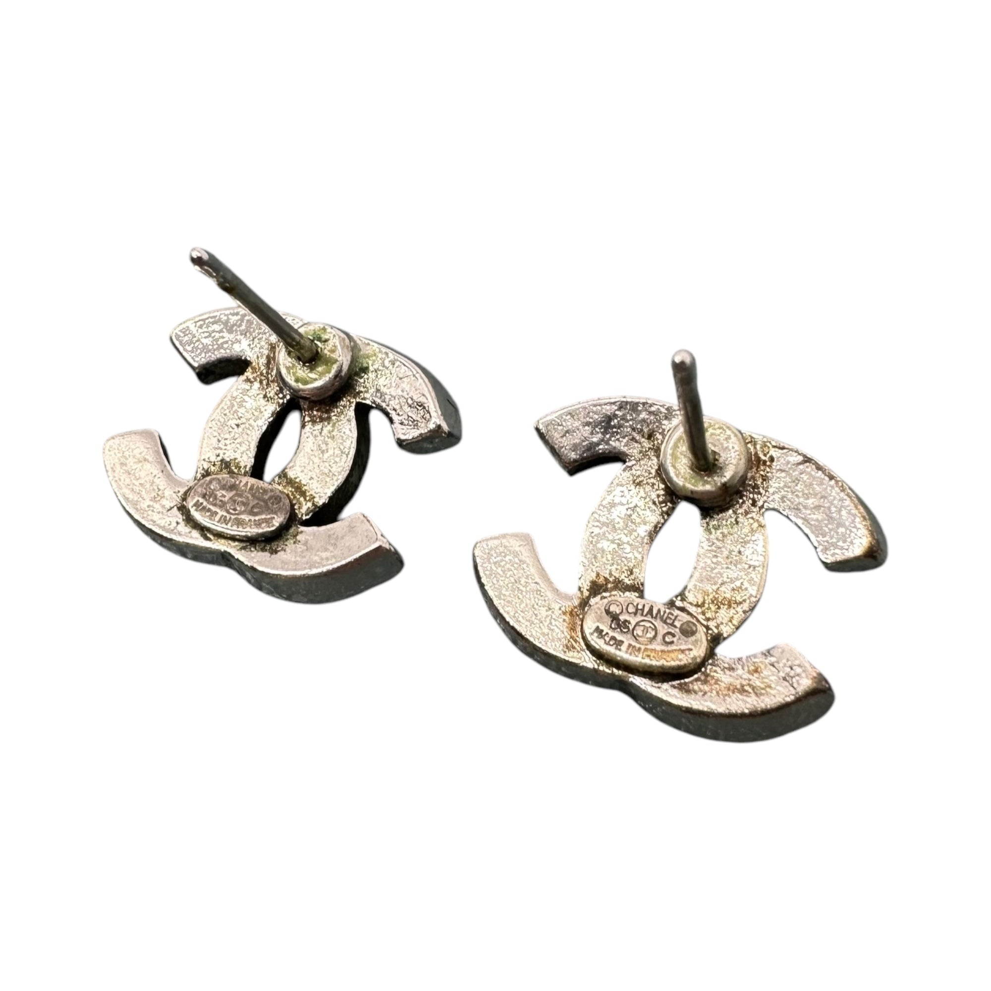 CHANEL(シャネル) Rhinestone Coco Mark Pierced Earrings ライン