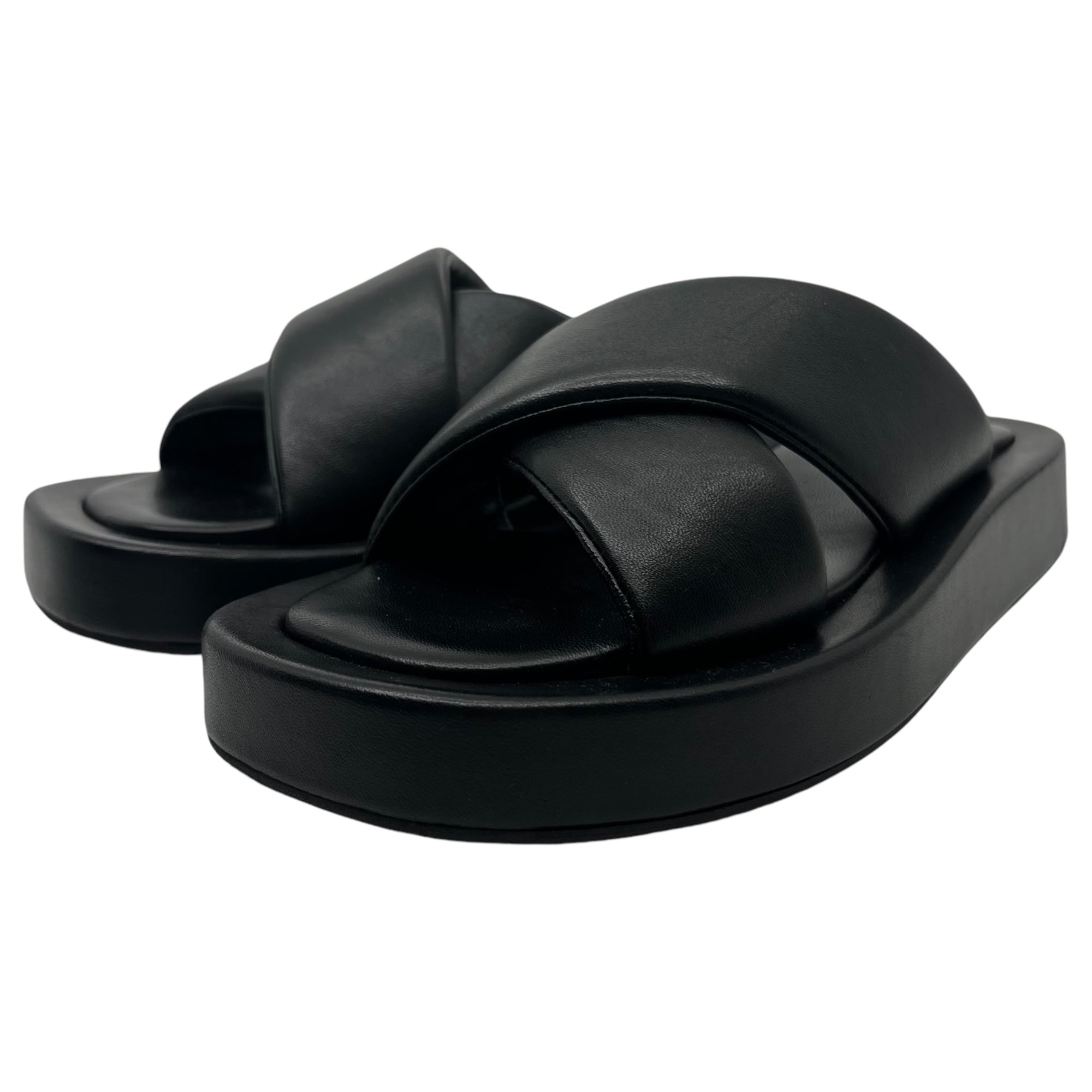 FABIO RUSCONI(ファビオルスコーニ) cross belt footbed sandals