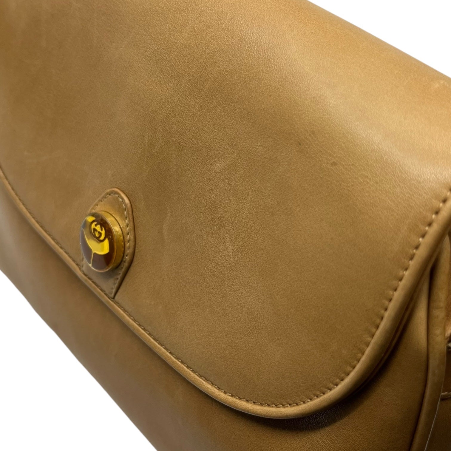 GUCCI(グッチ) GG logo vintage leather shoulder bag ロゴ