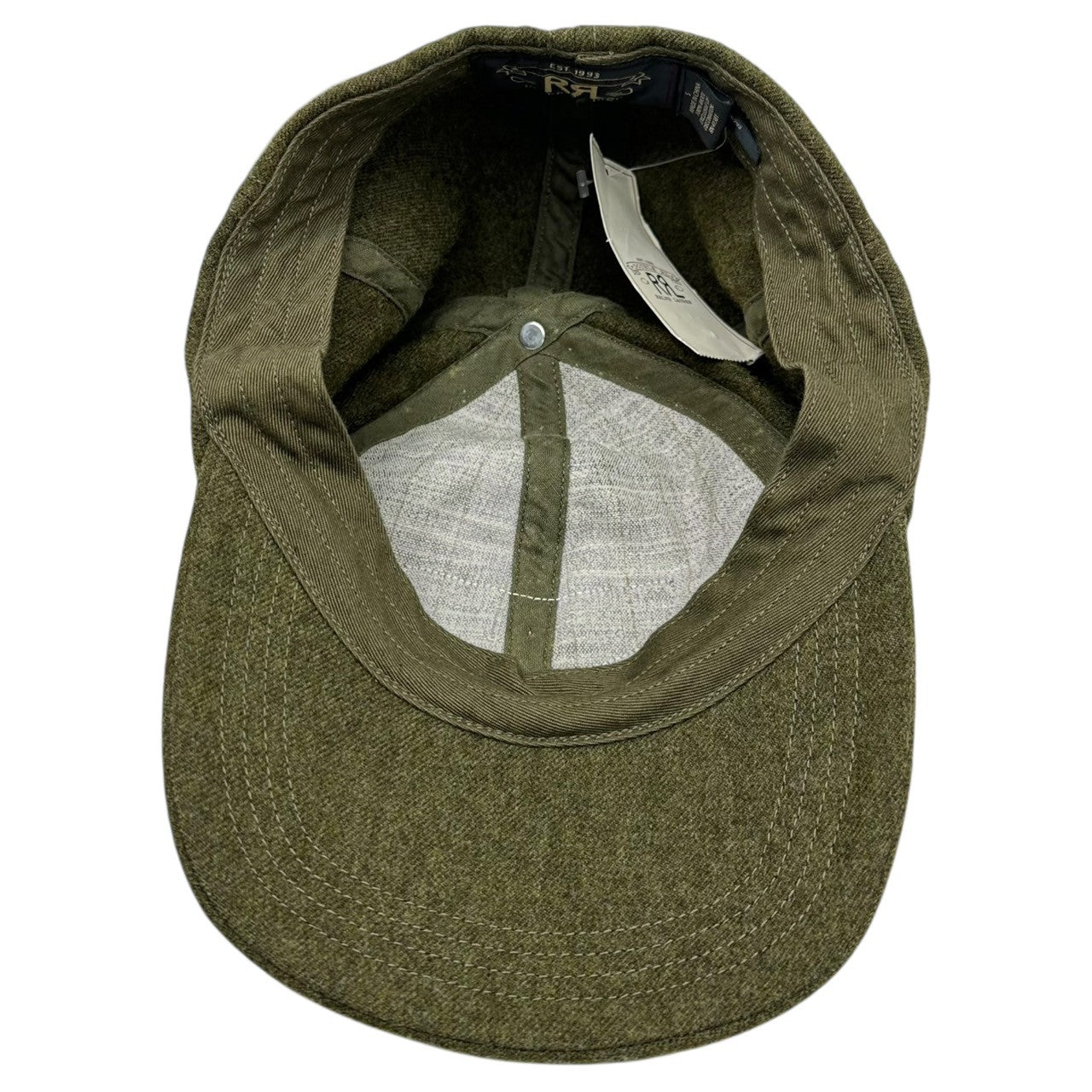 RRL(ダブルアールエル) Vintage-processed front logo wool cap