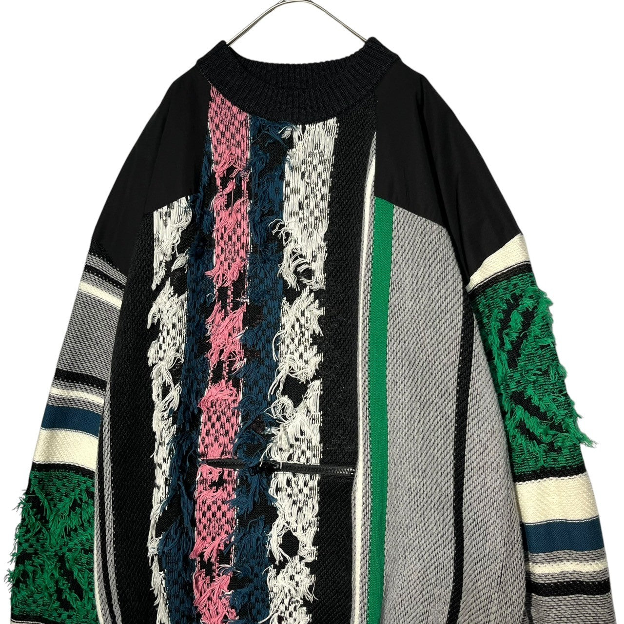 sacai(サカイ) 22SS Rag Jacquard Knit Pullover ラグ ジャカード
