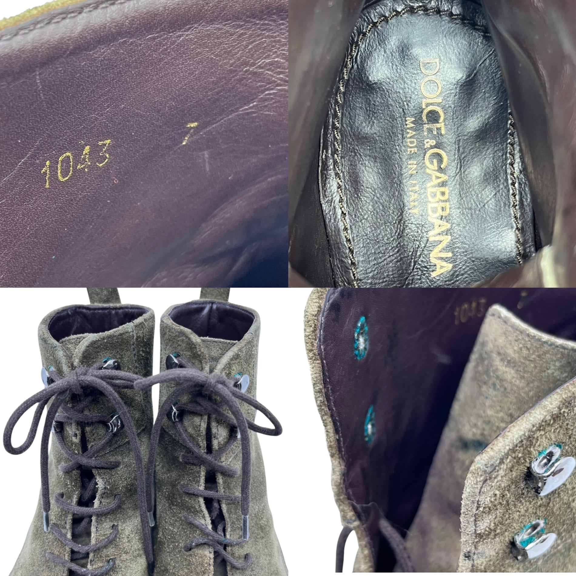 DOLCE&GABBANA(ドルチェ&ガッバーナドルガバ) suede lace-up boots