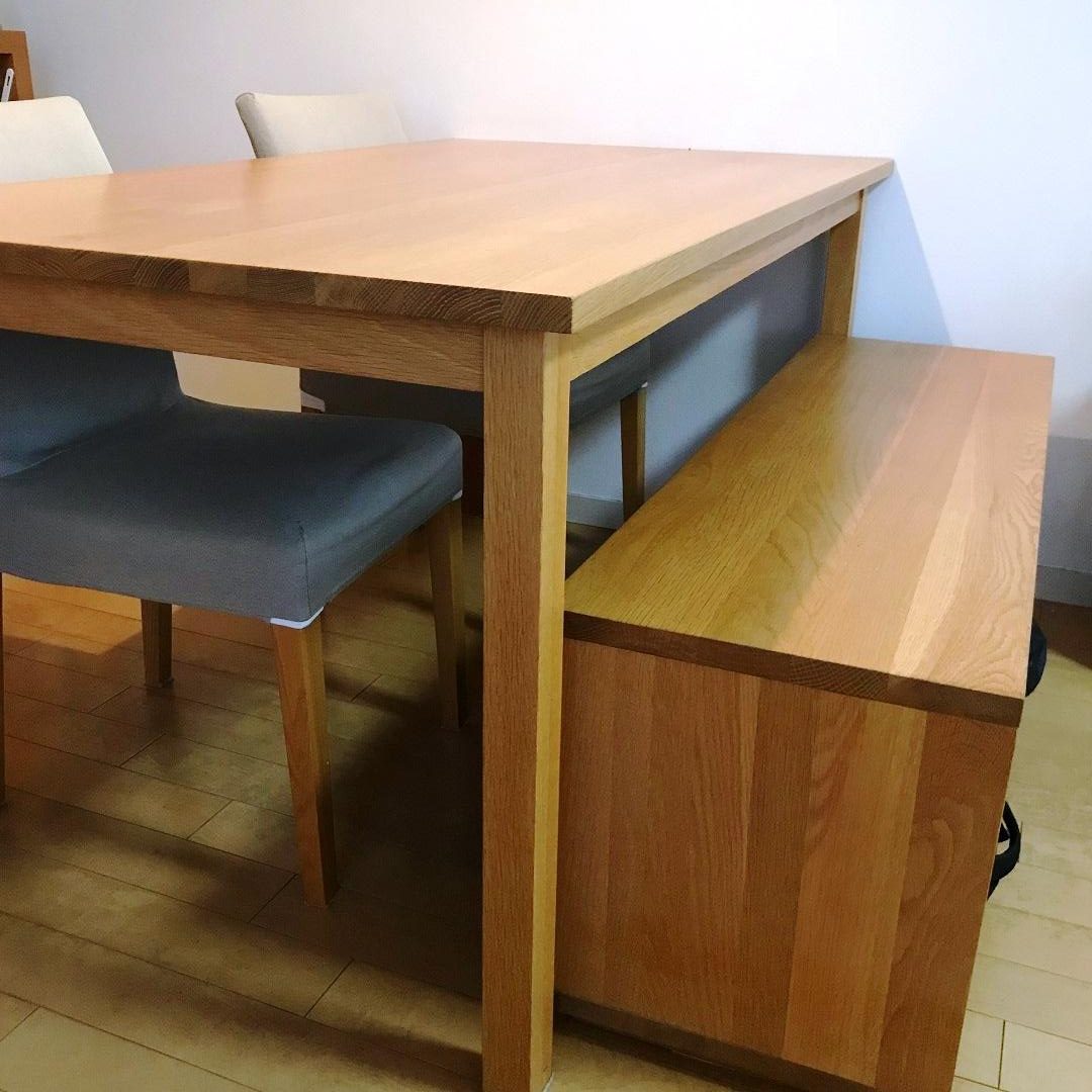 エミオ石神井公園】オーク材・無垢材テーブル・ベンチ|スタッフの