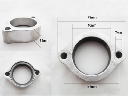 ゼファー400/χ/Z400FX マフラーフランジ＆割りカラーセット(1台分