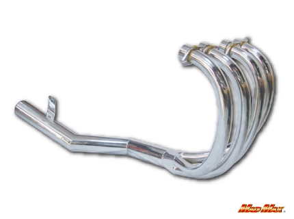 MADMAX製 XJR400/R(4HM) 手曲げ風 ショート管マフラー メッキ [株式