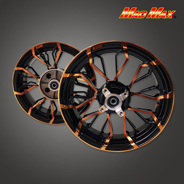 KUNI製 グロム(MSX125) 12インチホイール前後SET オレンジ [株式会社