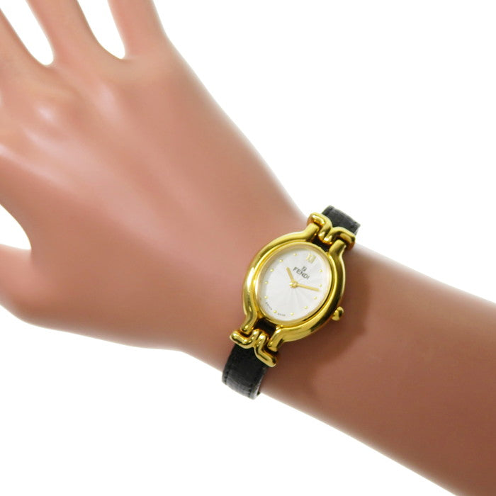 FENDI/フェンディ】 640L △替ベルトナシ 腕時計 GP クオーツ シルバー