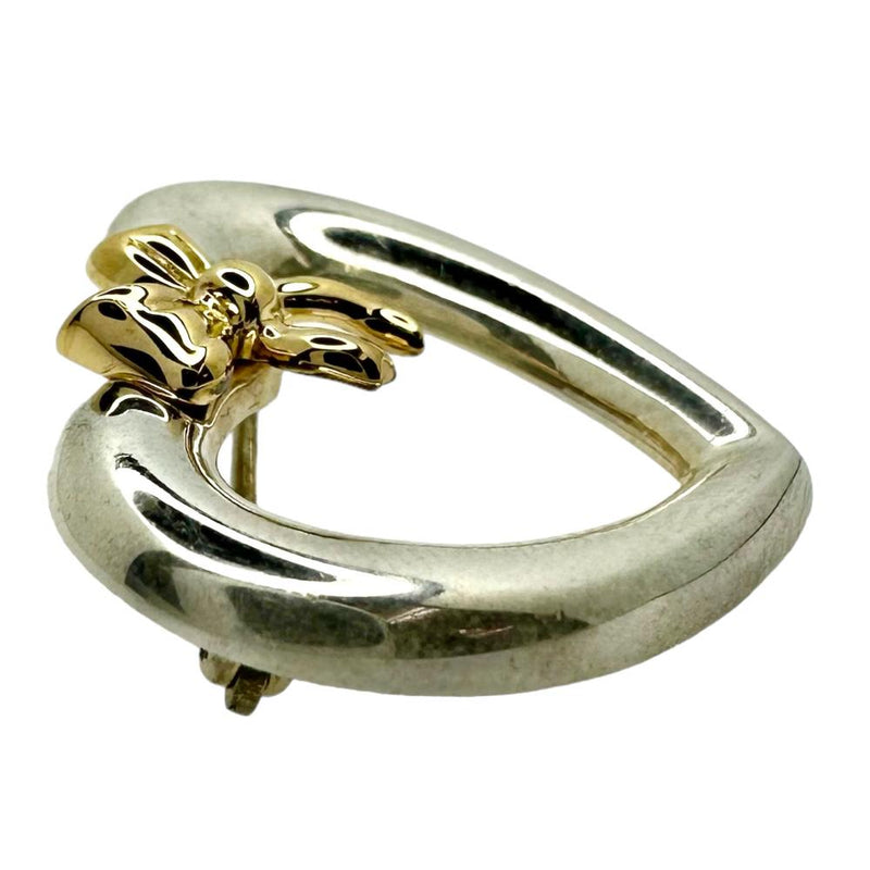 TIFFANY&Co./ティファニー】 ハート リボン ブローチ シルバー925/K18