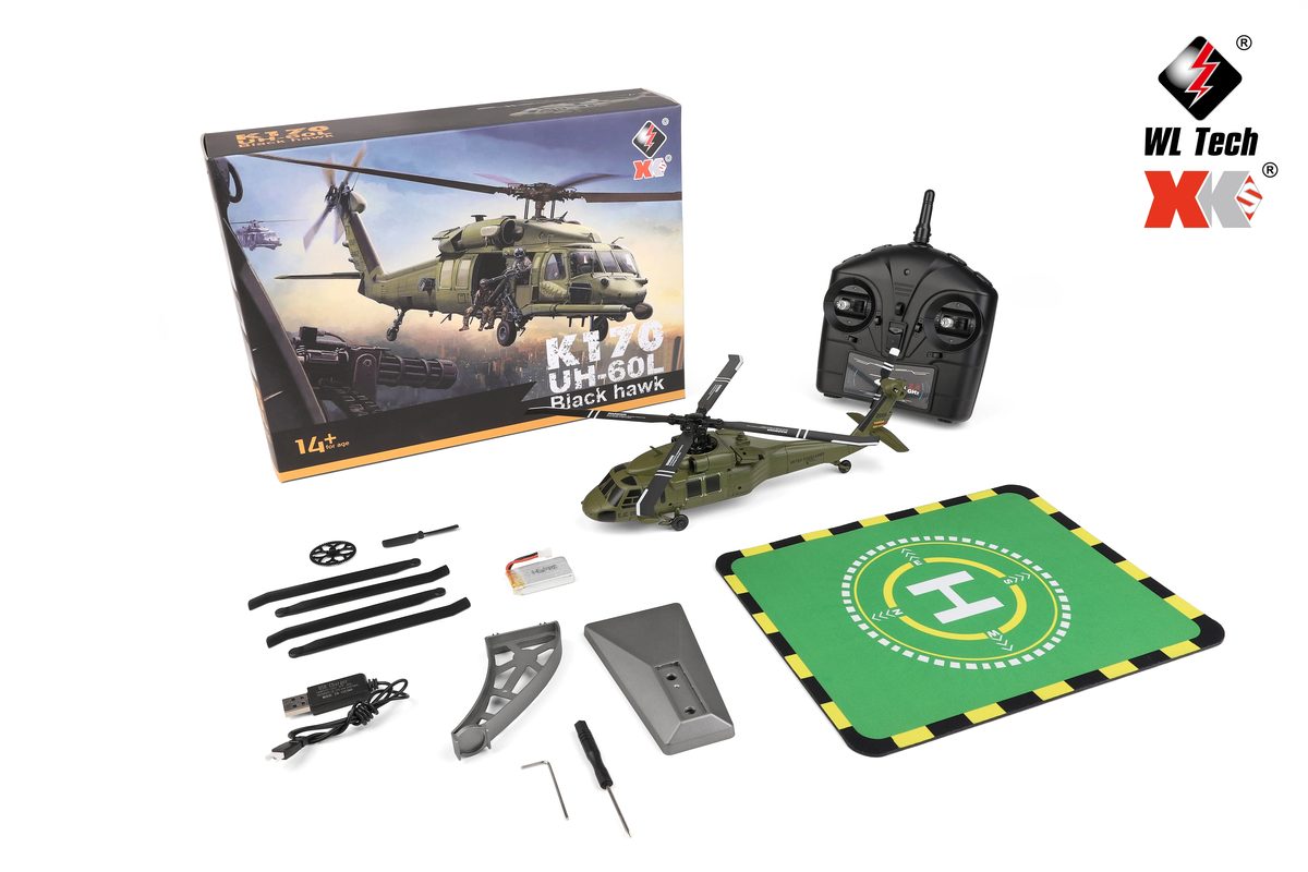 WLTOYS XK K170 - RC Helicopter BlackHawk UH-60L 260mm Brushless