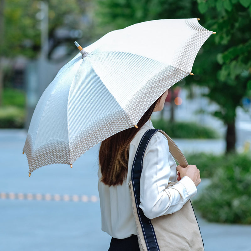 シンプルカラーの人気レディース日傘！純パラソル10本骨47cm