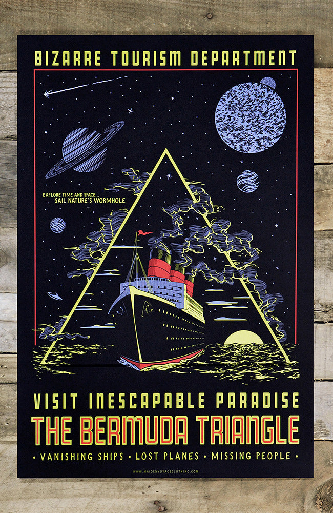 Bermuda Triangle - Glow in the Dark Poster – Maiden Voyage Co.