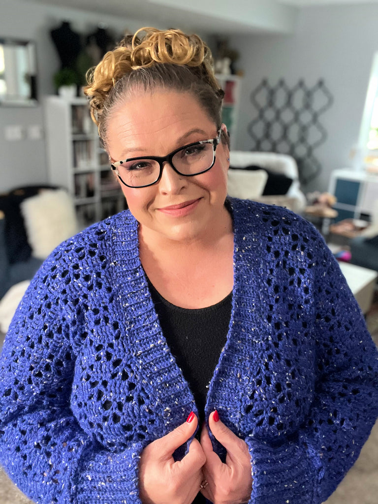 Aurora Lace Crochet Cardigan Pattern | One Piece Sweater | Marly