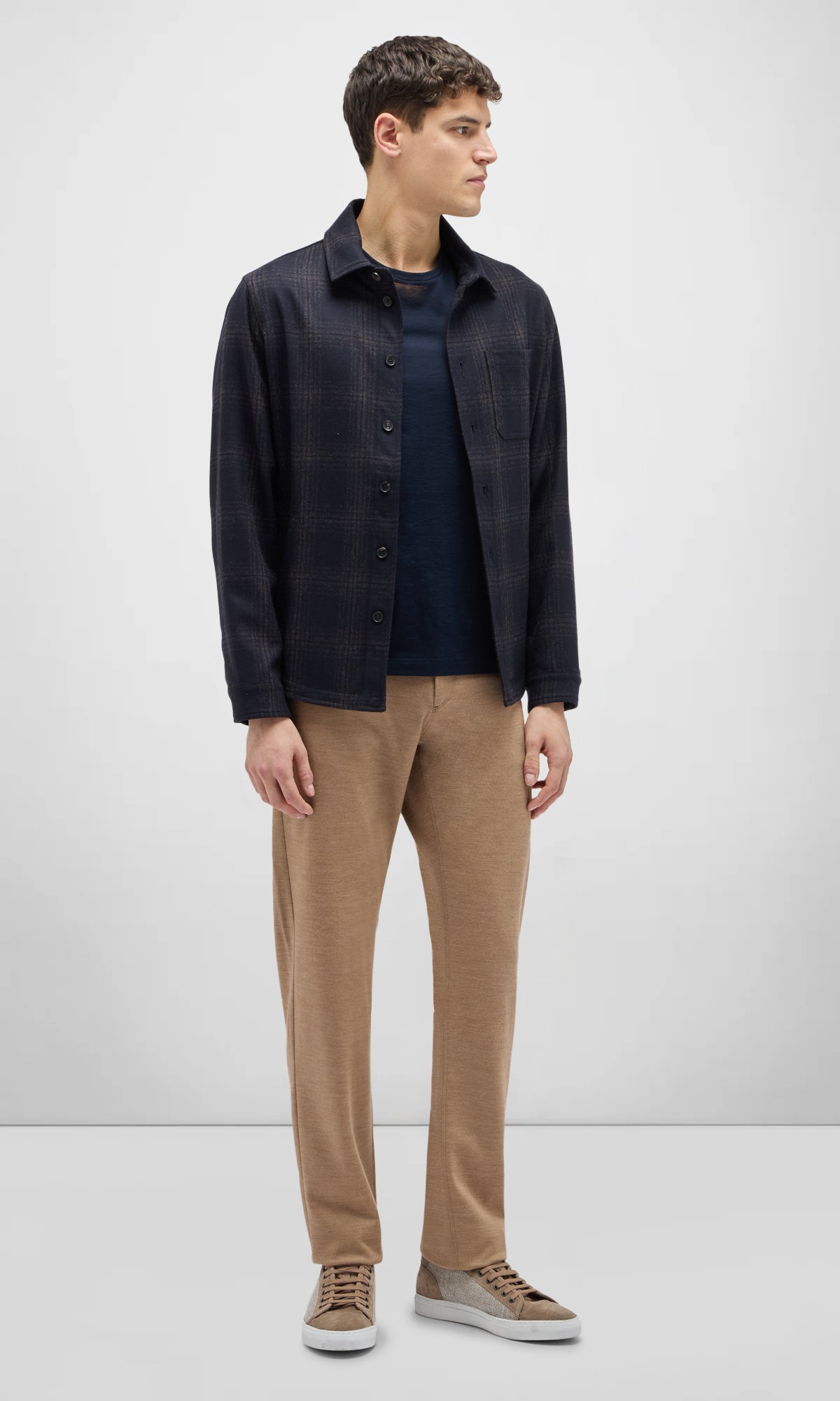 Check Overshirt In Wool And Cashmere – MAURIZIO BALDASSARI