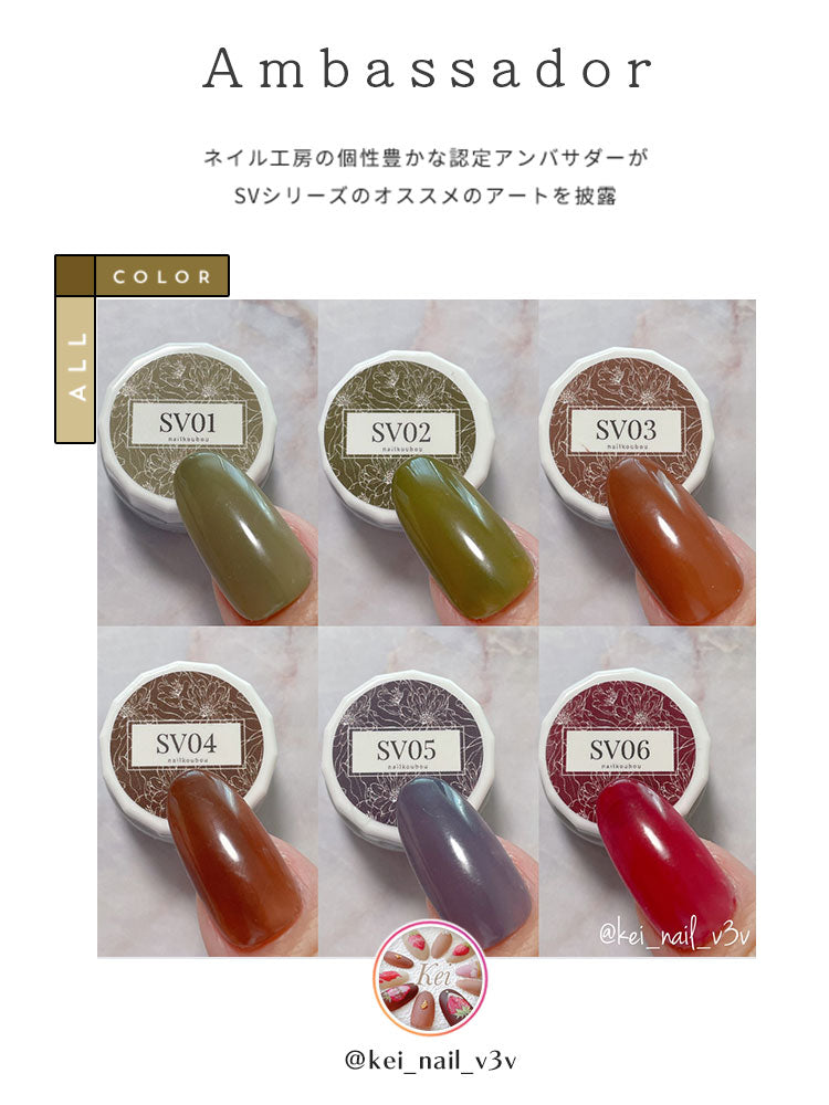 全6色セット】カラージェル 大人のシアーカラー SVシリーズ シアー