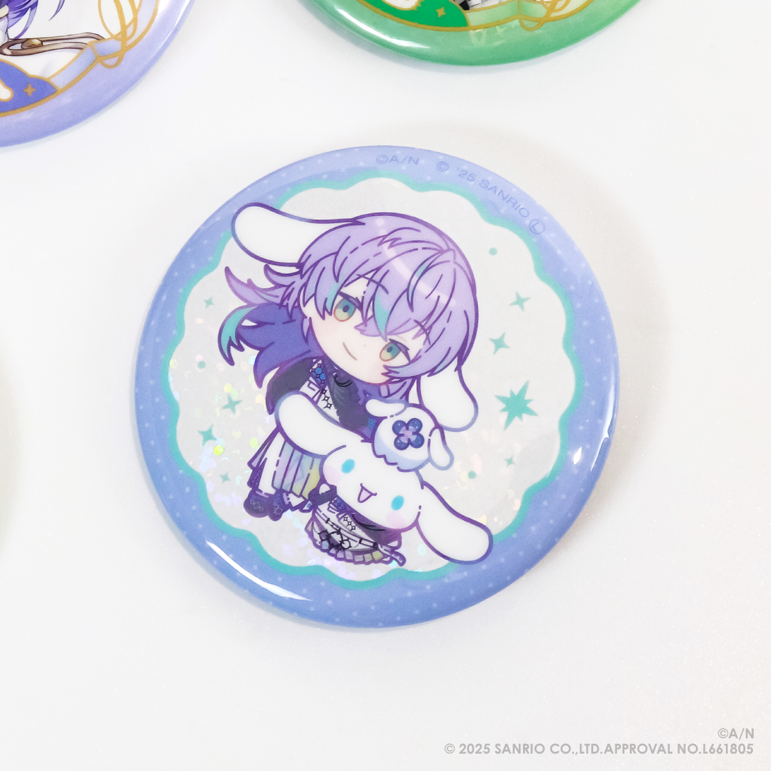 Dytica×サンリオキャラクターズ】ランダムキラキラ缶バッジ｜にじさん