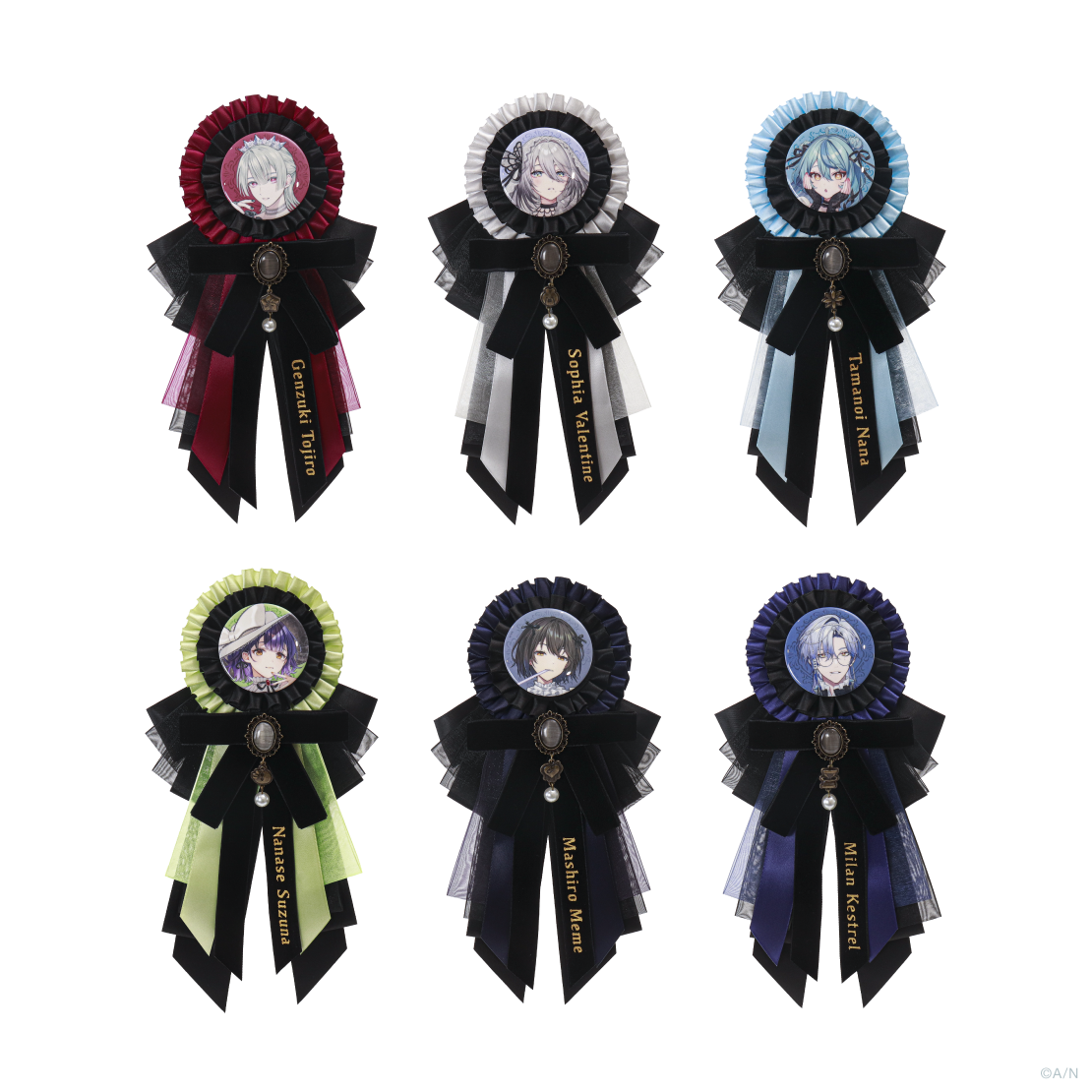 Gothic Night】缶バッジ付きロゼット｜にじさんじオフィシャルストア