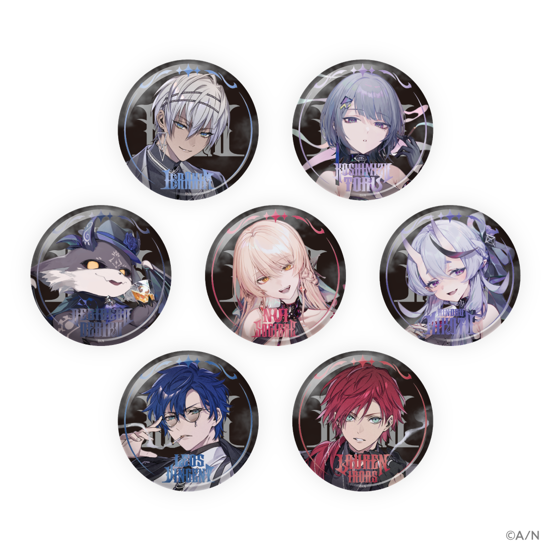 NIJI HOLIC】ビッグ箔押し缶バッジ｜にじさんじオフィシャルストア
