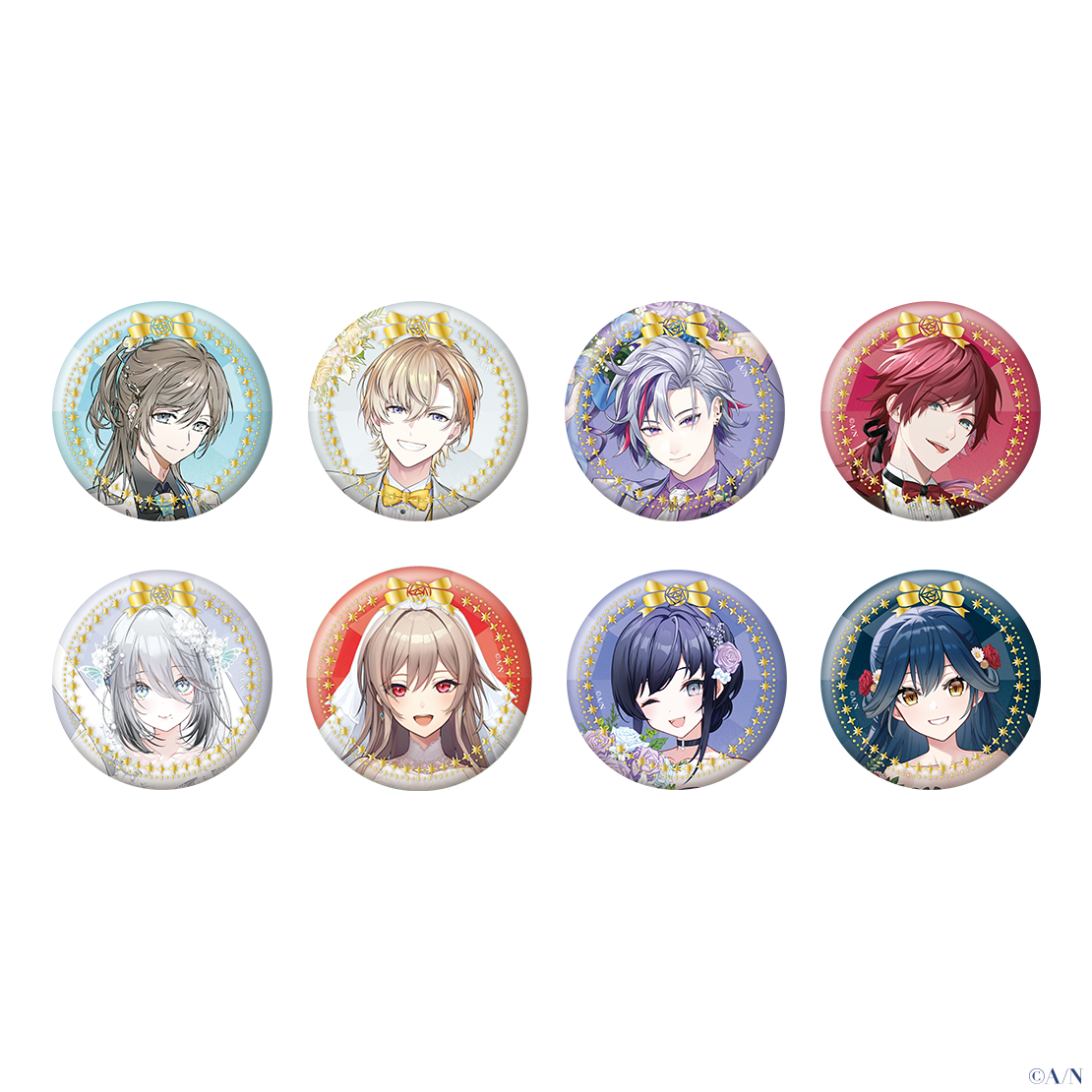 ジューンブライド2024 ～Rose Ribbon Knot ～】ジュエリー缶バッジ｜に