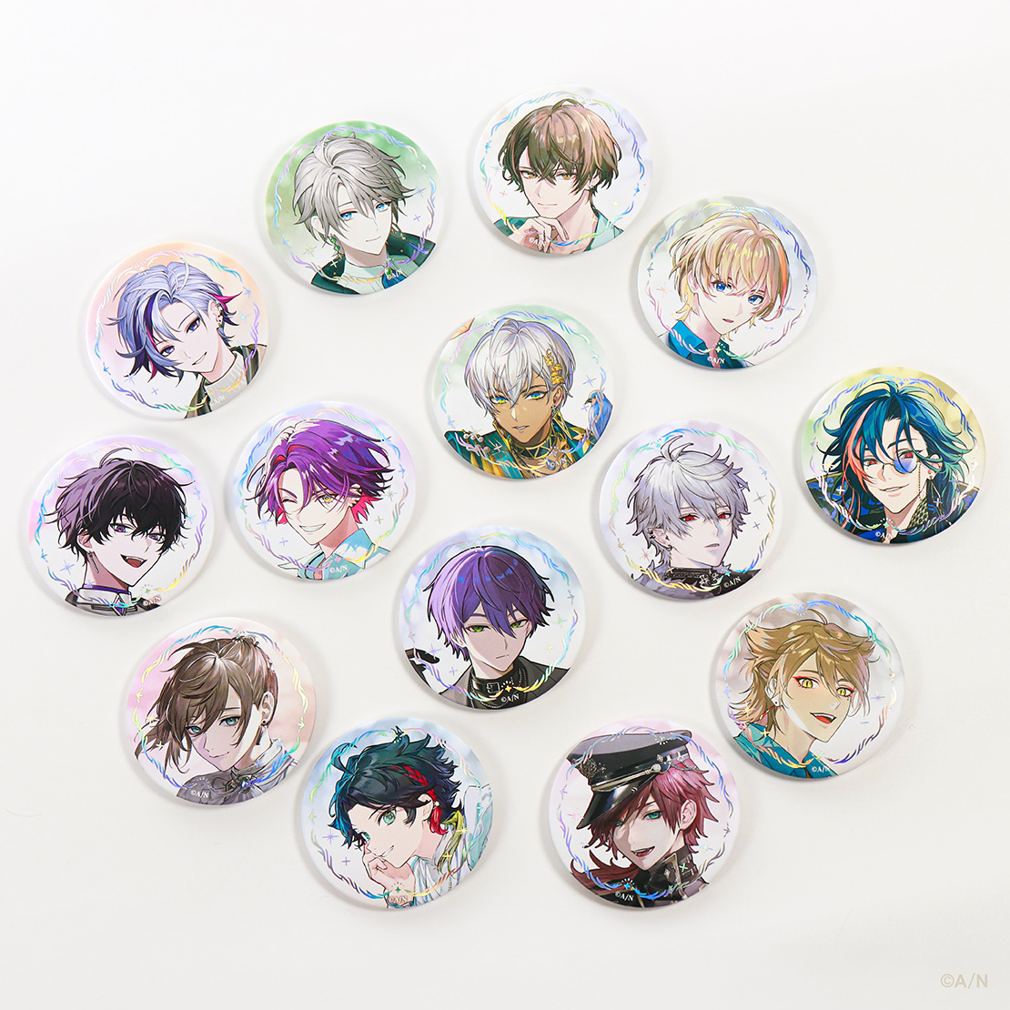 ART OF NIJISANJI】ランダムマット箔押し缶バッジ Bグループ｜にじさん