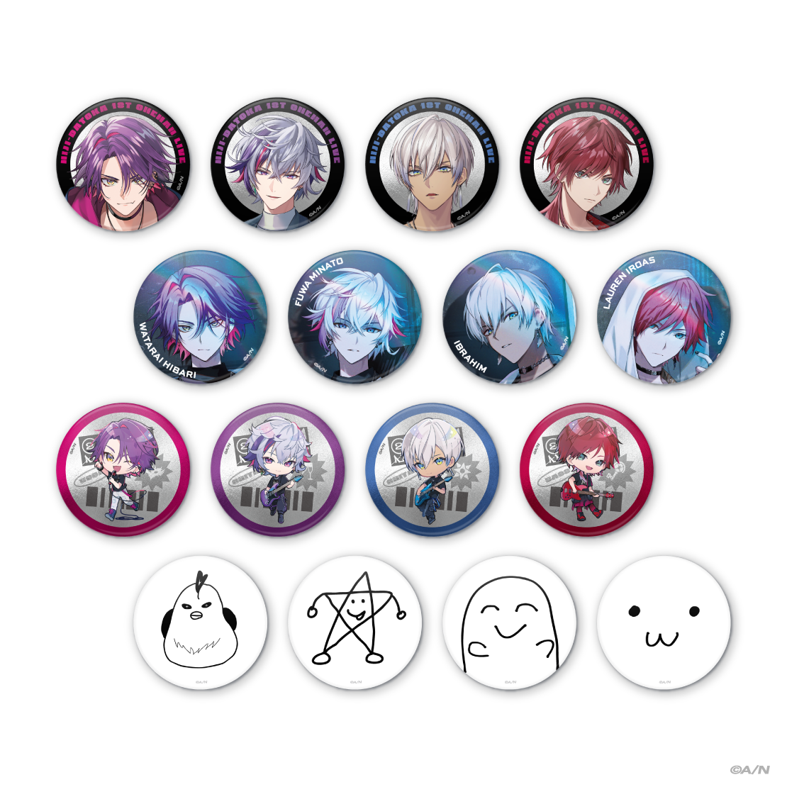 2時だとか 1st LIVE】ランダム缶バッジ｜にじさんじオフィシャルストア