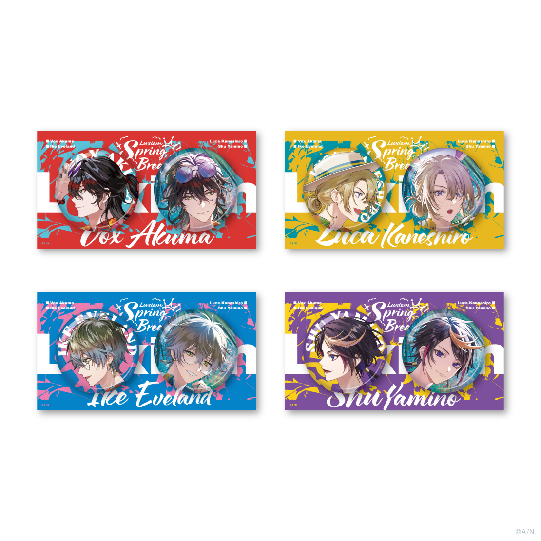 Luxiem Spring Break】ホログラム缶バッジセット｜にじさんじ