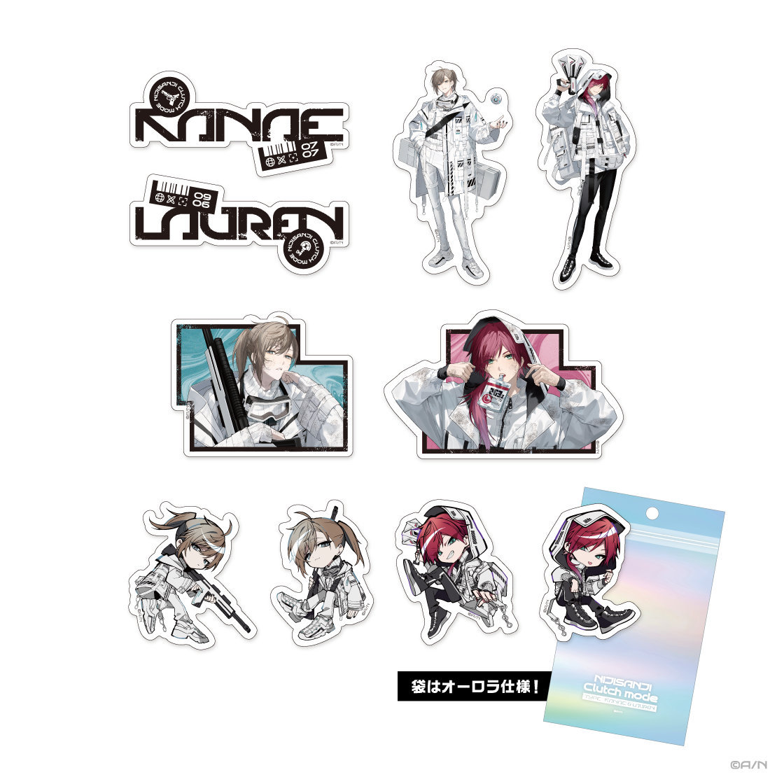 NIJISANJI Clutch Mode Type：Kanae & Lauren】ステッカーセット｜にじ