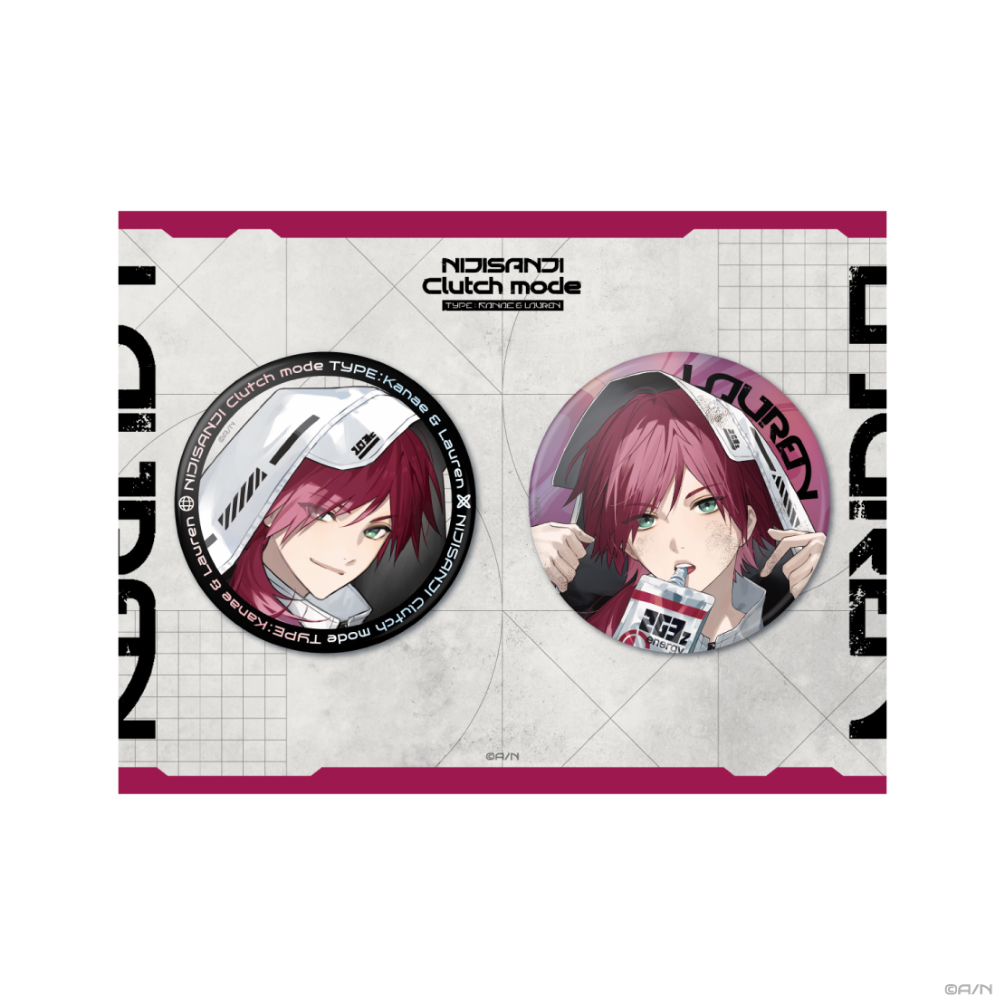 NIJISANJI Clutch Mode Type：Kanae & Lauren】オーロラ缶バッジセット