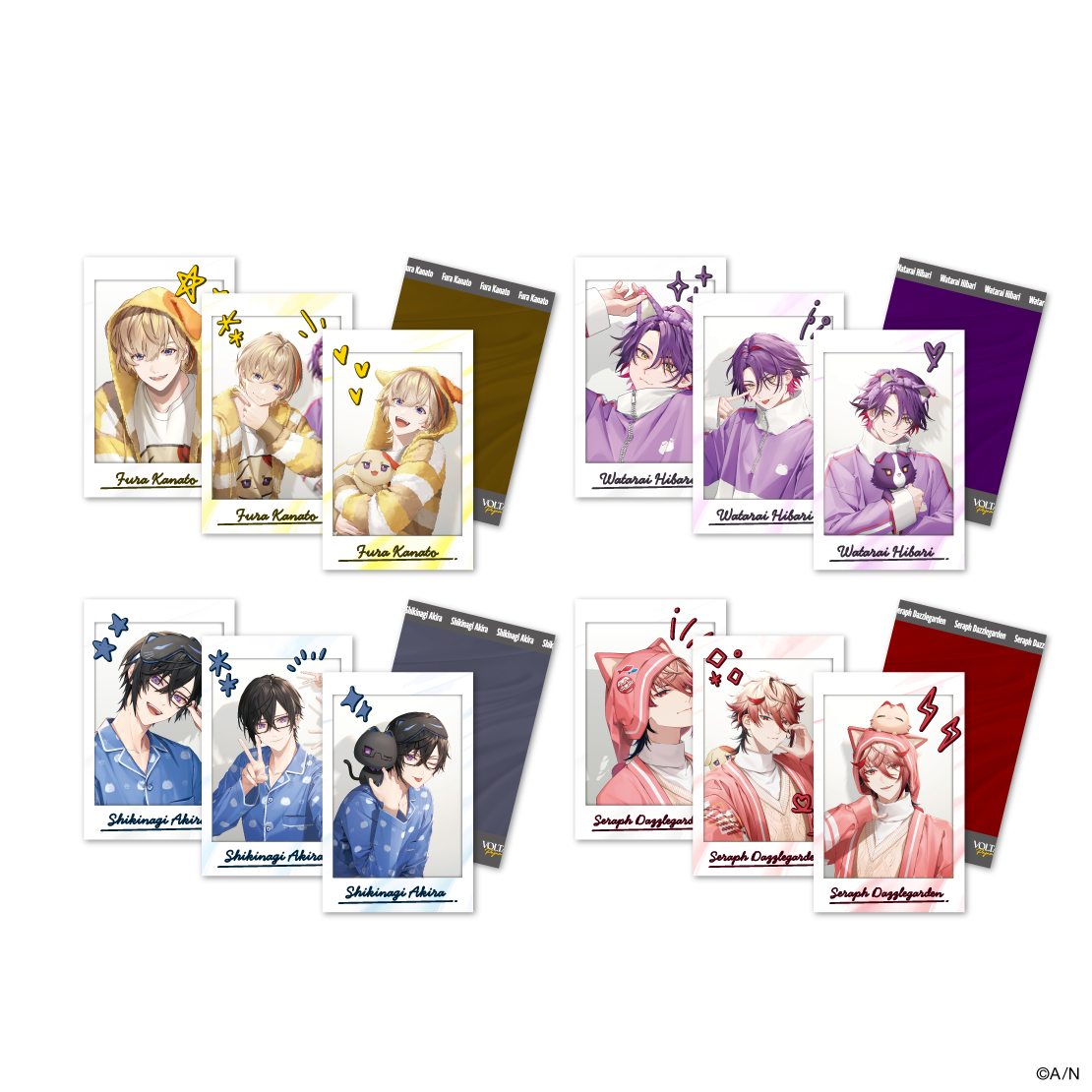 VOLTACTION Pajama Party!】ランダムチェキ風カード｜にじさんじ