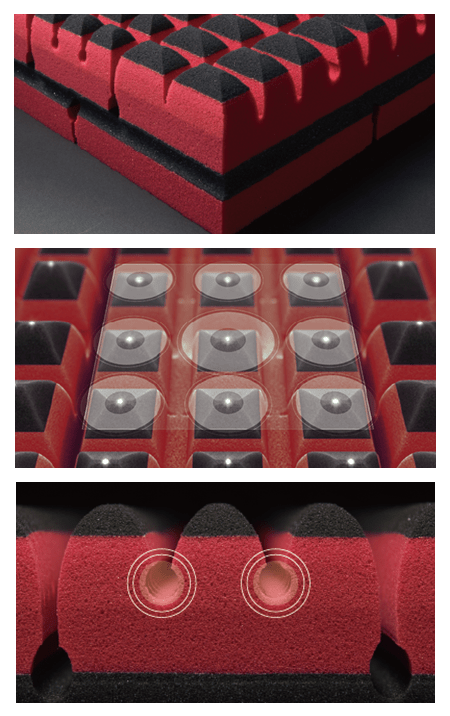 エアーSX]マットレス／REGULAR （シングル）9×97×195cm レッド 表地