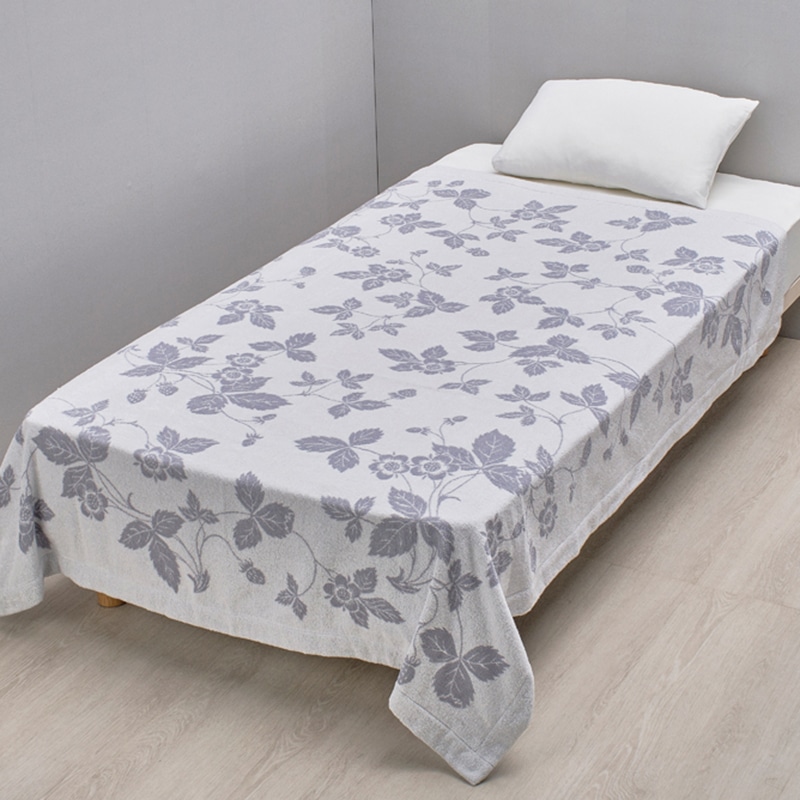 ウェッジウッド タオルケット(（シングル）140×190cm グレー): 毛布