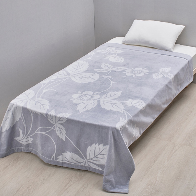 ウェッジウッド タオルケット(（シングル）140×190cm グレー): 毛布