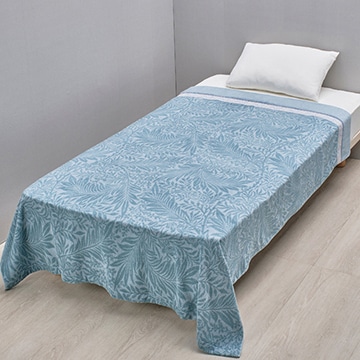 モリス ギャラリー タオルケット(（シングル）140×190cm ブルー): 毛布