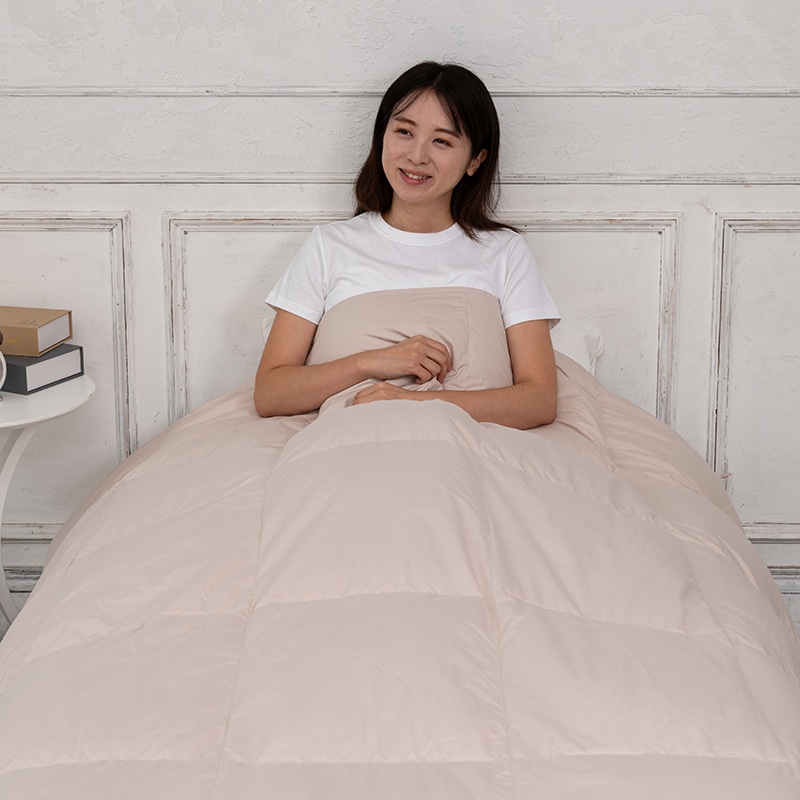 抗菌・軽くてなめらか 洗える羽毛肌掛けふとん（組み合わせ羽毛ふとん