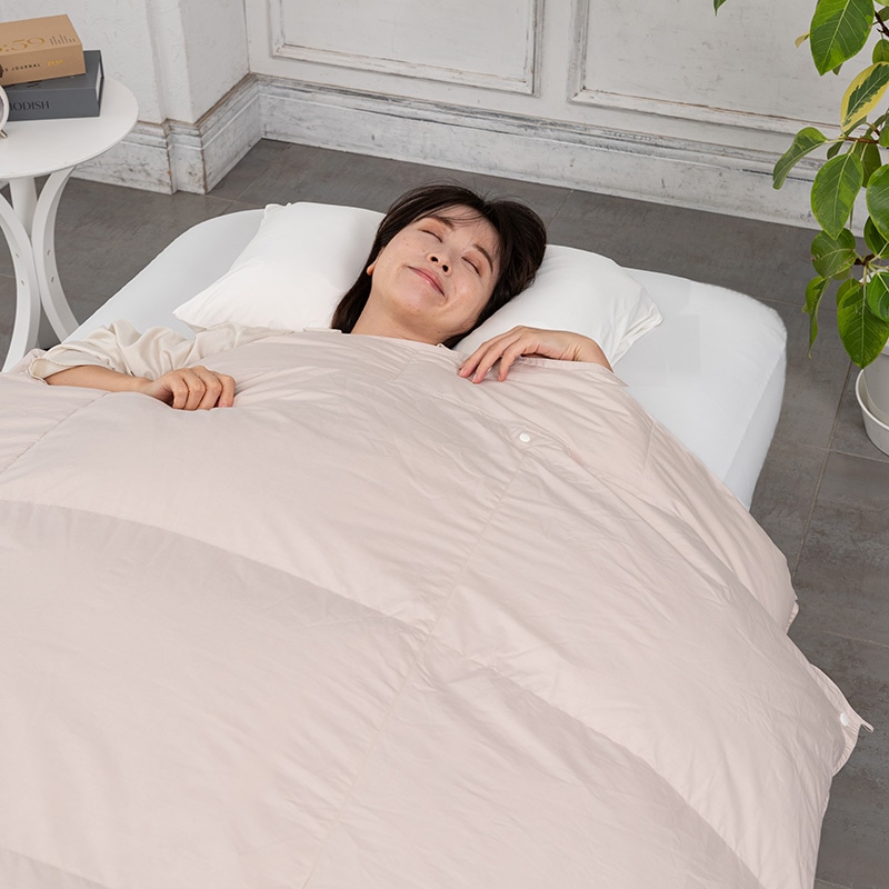 抗菌・軽くてなめらか 羽毛合掛けふとん（組み合わせ羽毛ふとん